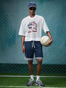 EVRINFINITE High Performance Basketball Shorts, Sports & Casual, Breathable Fabric Spring Fall - Navy Blue - View 4