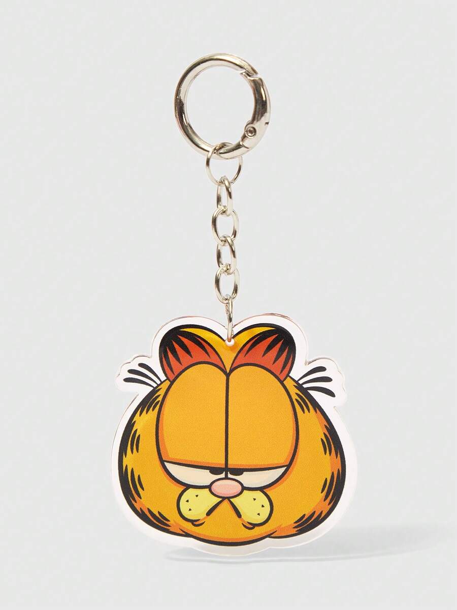 GARFIELD | SHEIN 卡通橘貓壓克力鑰匙圈,可愛動物包包掛飾 - 多色15 - 查看 1