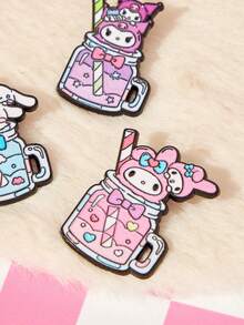 HELLO KITTY AND FRIENDS | SHEIN 3 Buah Bros Enamel Lembut Bergambar Kartun - MultiWarna - View 8