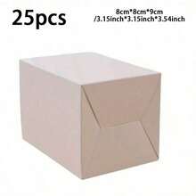 25PCS White Paper Cardboard Boxes With Lid, Multipurpose Holiday Decorative Boxes, Craft Store Item Packaging, Suitable For Crafts, Party Favors, Bridesmaids & Groomsmen, Valentine's Day Gifts, Easy Assembly - White - View 8