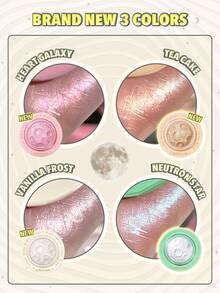 SHEGLAM Lunar Glow Highlighter-Heart Galaxy 多維閃耀高光粉 高光效果 藍綠色反光光澤 多用途發光臉部彩妝 - Heart Galaxy - 查看 4