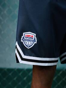 EVRINFINITE High Performance Basketball Shorts, Sports & Casual, Breathable Fabric Spring Fall - Navy Blue - View 6
