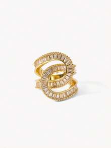 Opalesca Wrapped Track Ring - Gold - View 2
