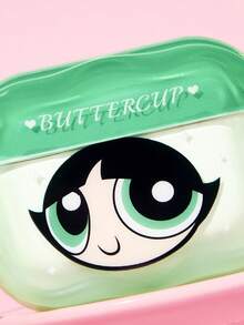 THE POWERPUFF GIRLS X SHEIN 卡通圖案防摔保護藍牙耳機保護套附吊飾，適用於 iPod - 彩色 - 查看 6