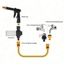Heavy Duty Pressure Washer Hose - Long Reach High Pressure Cleaning Wand, Suitable For RVs, Trucks, …Boats And Home Cleaning | Black Spray Gun Hose, Suitable For Outdoor Maintenance And Watering - High pressure water gun - View 6