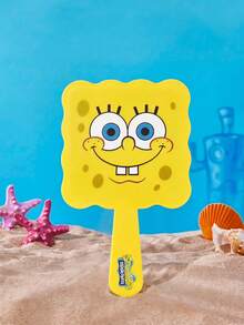 SpongeBob SquarePants | Joivida 1個卡通手持鏡，便攜式方形設計附手柄，高清晰度反射，適合化妝補妝、浴室、梳妝台、臥室、旅行，是送給女性、女孩、家人和朋友的有趣生日或聖誕禮物 - 均碼 - 查看 1