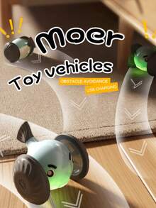 Teckwe Automatic Moving Cat Toy Car, USB Rechargeable Interactive Electric Teaser Toy For Cats, Self-Play Boredom Relief Pet Kitten Chasing Toy 150mAh - Multicolor - View 3