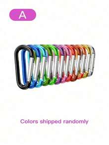 5/10/30/50Pcs Keyring Bulk Spring Snap Hook Key Chain Clip Aluminum D Ring - Multicolor - View 20
