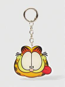 GARFIELD | SHEIN 卡通橘貓壓克力鑰匙圈，可愛動物包包掛飾 - 多色16 - 查看 2