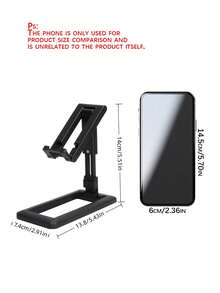Portable Foldable Desktop Phone Stand For Watching Videos And Live Streaming - Black - View 3
