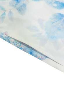 Irokai 日式傳統和服藍紫色繡球花花卉圖案女款改良兩件式浴衣套裝 - 彩色 - 查看 7