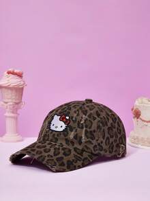 HELLO KITTY AND FRIENDS | Joivida 1件刺繡卡通棒球帽，經典休閒復古風，柔軟吸汗帶，可調節尺寸，輕量防曬，適合戶外運動、日常穿搭、派對、度假，適合各年齡層的完美禮物 - 棒球帽 - 查看 4