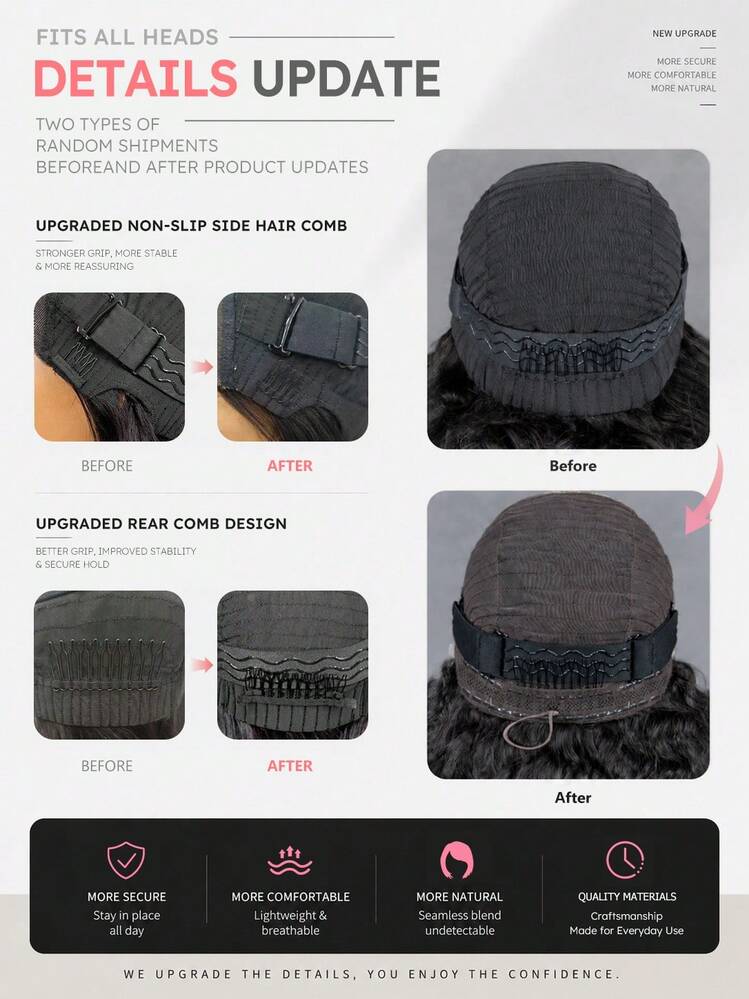 TrueHD Wear & Go 预漂白无胶高清蕾丝深波浪6*4蕾丝闭合假发，8-14英寸波波头，16-30英寸常规长发，自然色，日常佩戴，真人发假发，度假必备，活力四射，旅行必备，节日装扮，伴娘礼物，配饰，情人节真人发蕾丝假发，自然无胶假发，浪漫约会女性之选 - SNatural - 查看 13