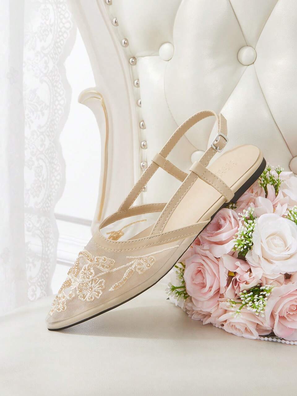 CUCCOO HITCHD Ladies, Willow Nails, Buckles, Flat Shoes.