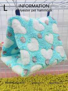 1 buah Sarang Burung Hammock Segitiga Bermotif Hati yang Lembut & Nyaman, Cocok untuk Burung Cockatiel, Parrotlet & Burung Beo Kecil-Sedang Lainnya untuk Tidur, Beristirahat, dan Bermain. Tersedia Berbagai Ukuran & Warna, Kait Logam yang Dapat Dilepas untuk Dibersihkan, Cocok untuk Musim Gugur & Musim Dingin - MultiWarna - View 12