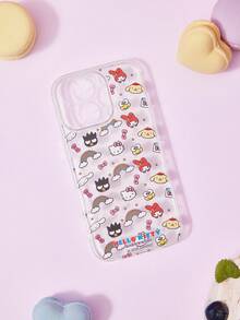 HELLO KITTY AND FRIENDS | Joivida 1pc Rainbow Cloud Transparent Case, Summer Fashion, Cute Cartoon Print. Anti-Slip, Anti-Drop, Anti-Fingerprint, Durable For Daily Use. Great Holiday Gift. Compatible With 17/17Air/17Pro/17Pro Max & 11-16 Series (Plus/Pro/Pro Max) - Multicolor - View 5