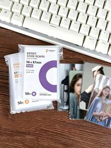 100 Buah Pelindung Kartu untuk Binder, Halaman Pelindung Foto Transparan, Tempat Kartu PVC Bening untuk Penyimpanan Foto, Pelindung Kartu Koleksi Holografik Popcorn - MultiWarna - View 7