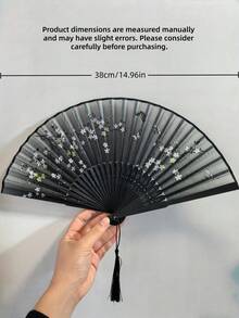 SHEIN 中式折叠手扇 便携迷你黑色扇子 适合舞蹈、夏季降温、海滩旅行、情人节、巴西情人节、6月12日情人节、圣约翰节、六月节庆、爱情礼物、情侣礼物、浪漫礼物、周年纪念礼物、送给男友/女友的礼物、礼品、珠宝、巴西六月节、六月庆祝活动、圣约翰节、圣彼得节、圣安东尼节、巴西六月庆祝活动 - 彩色 - 查看 3