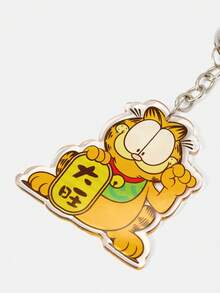 GARFIELD | SHEIN 卡通橘貓壓克力鑰匙圈，可愛動物包包掛飾 - 多色3 - 查看 4