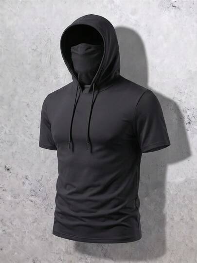 Manfinity Homme Men's UV Protection Short Sleeve Hooded Surf Suit
