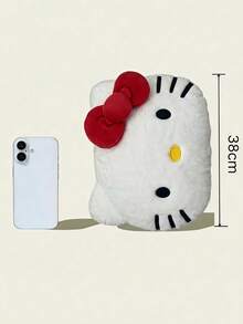 HELLO KITTY AND FRIENDS | POKOJA LAND 1個經典紅蝴蝶結貓咪絨毛玩具靠枕，可愛沙發床邊午睡枕，適用於汽車、臥室裝飾、午休放鬆，送給朋友、孩子和女友的完美生日禮物 - 彩色 - 查看 3