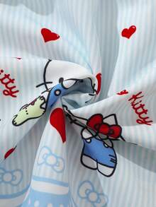HELLO KITTY AND FRIENDS | SHEIN 1 buah Gaun Anak Perempuan Lucu dan Imut dengan Motif Kartun Blok Warna - MultiWarna - View 8