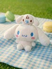 HELLO KITTY AND FRIENDS | POKOJA LAND 1個 Yugui 狗絨毛娃娃，可愛白色小狗，超柔軟蓬鬆填充動物，獨特設計，高品質抱抱感，適合生日節日送給粉絲與朋友的禮物，也是可愛的絨毛收藏裝飾，適合床鋪、沙發 - 彩色 - 查看 1