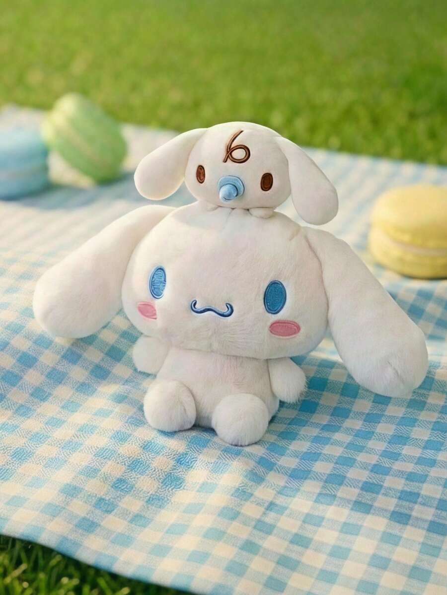 HELLO KITTY AND FRIENDS | POKOJA LAND 1個 Yugui 狗絨毛娃娃,可愛白色小狗,超柔軟蓬鬆填充動物,獨特設計,高品質抱抱感,適合生日節日送給粉絲與朋友的禮物,也是可愛的絨毛收藏裝飾,適合床鋪、沙發 - 彩色 - 查看 1