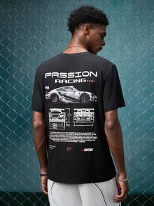 EVRINFINITE 3pcs Unisex Casual Comfy Round Neck T-Shirts Tees With Racing Element Prints - Multicolor - View 5