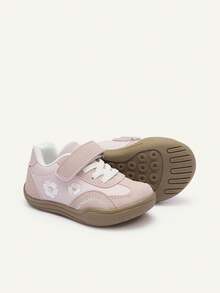 Cozy Pixies Four Seasons Simple Versatile Design Flower Embroidery Fun Pattern Comfortable Non-Slip Pastoral Soft Sole Baby Girl Flat Bottom Children's Sneakers - Pink - View 7