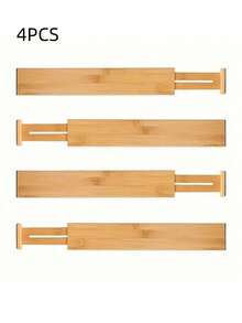 1/2/4 PCS Adjustable Expandable Spring Loaded Drawer Dividers Organizers Non Slip Sturdy Durable Easy Install No Tools Needed For Kitchen Bathroom Bedroom Office Desk Vanity Home Storage Space Saving Organization - Multicolor - View 12