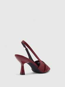 CUCCOO BIZCHIC Women's Pointed Toe Pumps, Versatile High Heels For Commuting And Daily Wear - Burgundy - View 9