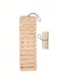 1pc Foldable Jewelry Roll Organizer, Suitable For Storing Rings, Necklaces, Earrings, Bracelets, Great Gift For Women And Girls Back To School - Multicolor - View 8
