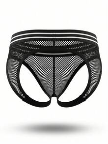 DrisQ DrisQ Men's Striped Colorblock Sexy Casual Triangle Briefs - Black - View 5