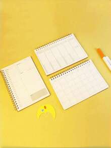 Kraft Paper Coil Plan Book – A5 Daily Weekly Planner Organizer, Office Stationery Journal For Time Management, Task Notebook For Work - A5 blank - View 2