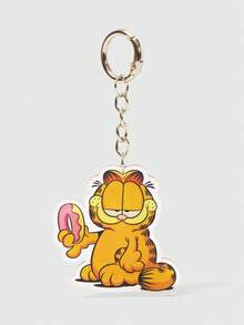 GARFIELD | SHEIN 卡通橘貓壓克力鑰匙圈，可愛動物包包掛飾 - 多色11 - 查看 2