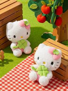 HELLO KITTY AND FRIENDS | POKOJA LAND 1個綠色幸運四葉草絨毛玩具，可愛聚酯纖維填充動物迷你吉祥物，適合女孩、朋友、小孩作為生日、感恩節、復活節、派對禮物，也是可愛的沙發床裝飾 - 彩色 - 查看 2