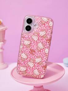 HELLO KITTY AND FRIENDS | Joivida 1個粉色亮片透明手機殼，可愛卡通滿版印花，防震TPU保護套，防指紋時尚保護，適合日常使用，相容於系列 - 彩色 - 查看 2
