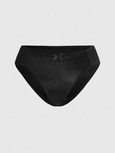 ROMWE Quần lót tam giác size lớn vải nhung đính đinh, mặt dây chuyền kim loại hình dơi phong cách Gothic tối màu, 1 chiếc