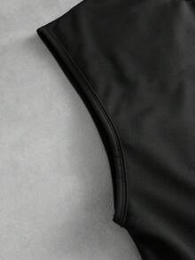 ROMWE MEN 男士鉚釘裝飾休閒百搭日常穿著上衣 - 黑色 - 查看 5