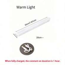 1 件 LED 运动传感器橱柜灯，磁性 USB 可充电夜灯（10/20/30/50 厘米）适用于厨房、卧室、橱柜、衣柜、楼梯、走廊照明 - 白色 - 查看 17