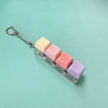 One Adult Keyboard Fingertip Toy, Clicker Toy, Bag Charm, Four-In-One Keyboard Fingertip Keychain, Cube Mechanical Key Clicker, Stress-Relieving Gift, Suitable For Passing Time In The Office, School, Or At Home. It Can Be Hung On Wallets, Bags, Clothes, Doors, Windows, Or Walls, And Can Be Carried To The Office Or On Trips. - Multicolor - View 13