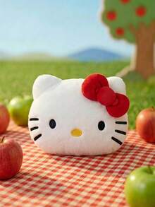HELLO KITTY AND FRIENDS | POKOJA LAND 1個經典紅蝴蝶結貓咪絨毛玩具靠枕，可愛沙發床邊午睡枕，適用於汽車、臥室裝飾、午休放鬆，送給朋友、孩子和女友的完美生日禮物 - 彩色 - 查看 6