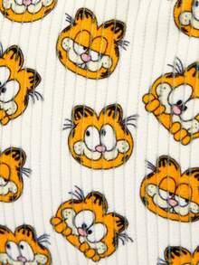 GARFIELD | SHEIN 卡通印花化妝包，便攜拉鍊化妝收納袋，適用旅行與日常使用 - 貓 - 查看 4
