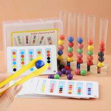 Kindergarten Test Tube Bead Clipping Toy For Children's Color Recognition, Hand Movement Training, Grasping, Early Education, And Brain Development. - Multicolor - View 16