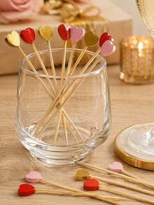 100 Pieces Of Cake Sticks, Fruit Sticks, In Various Colors, Decorative Party Cake Sticks, Suitable For Decorating Various Cakes, Desserts, Fruit Platters And For Party And Gathering Decorations. - View 4
