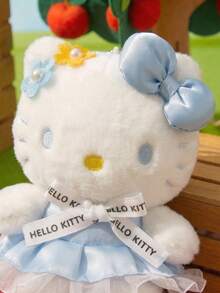 HELLO KITTY AND FRIENDS | POKOJA LAND 1個藍色絨毛貓咪吊飾配花朵藍色裙子，觸感柔軟，時尚包包飾品，鑰匙圈配件，適合生日與節日禮物，給女孩與朋友的可愛陪伴禮物 - 彩色 - 查看 4