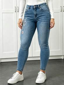 Women Jeans - Baby Blue - View 5