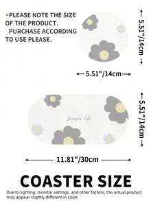 SHEIN 1 片厨房干燥垫 简约生活碎花简约风格清新吸水 5 秒速干防油防污易清洗美观适用于咖啡垫厨房干燥垫 - 彩色 - 查看 11