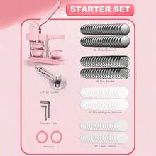 1pc 58mm Badge Making Punch Set, Diy Button Maker, Portable Multi-Function Handmade Tool, Suitable For Fridge Magnets, Keychains, Brooches, Halloween Christmas Diy Crafts And Gifts, No Installation Required - Multicolor - View 5